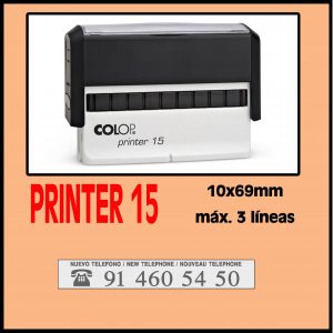 Sello automático colop rectangular alargado printer 15