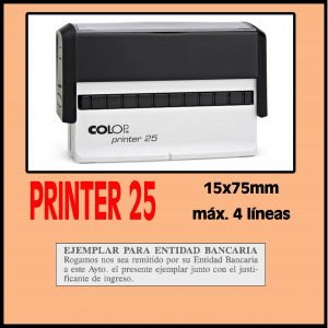 Sello automático colop rectangular alargado printer