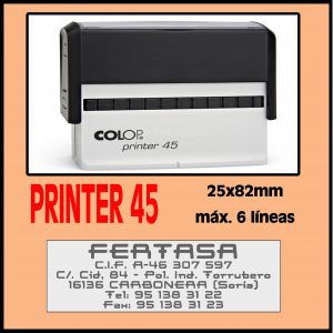 Sello automático colop rectangular alargado printer 45