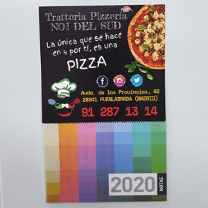 calendario iman pizzeria 10,5x10cm